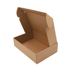 Braune A4-Geschenkbox mit braunen Streifen