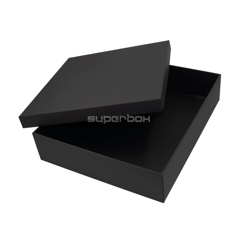 Sehr große schöne schwarze rechteckige Geschenkbox mit Deckel