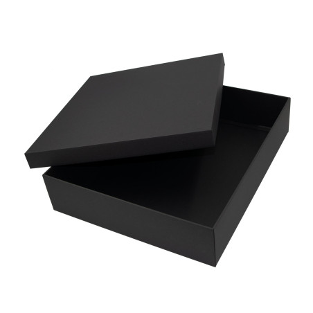 Sehr große schöne schwarze rechteckige Geschenkbox mit Deckel