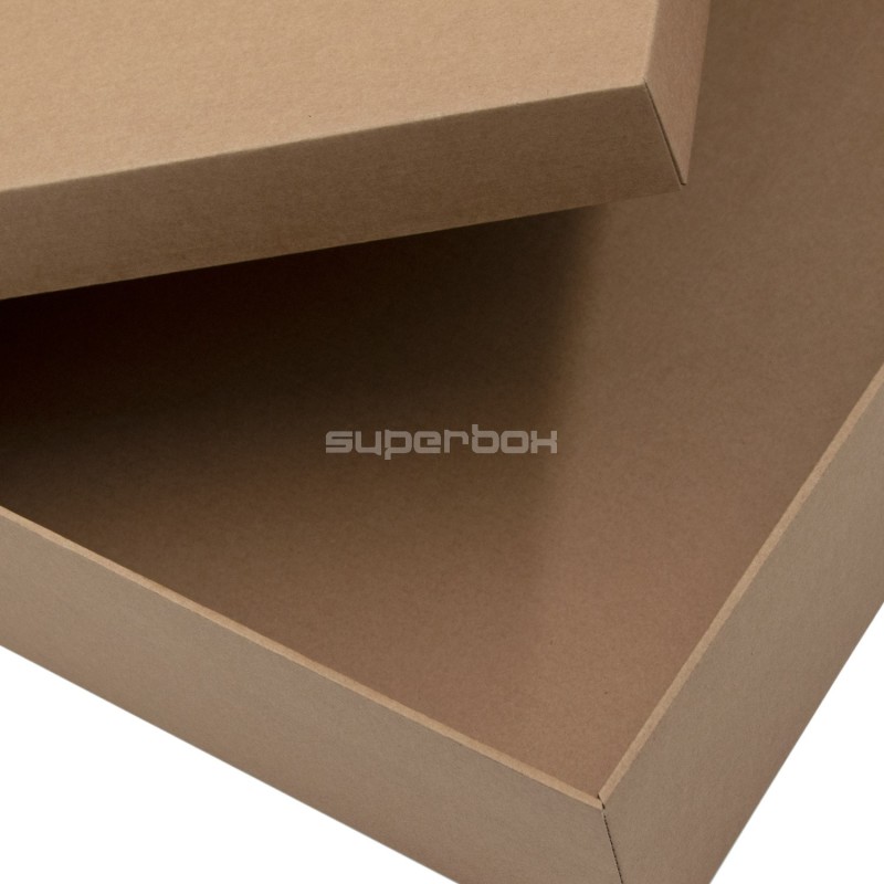 Sehr große schöne braune rechteckige Geschenkbox mit Deckel