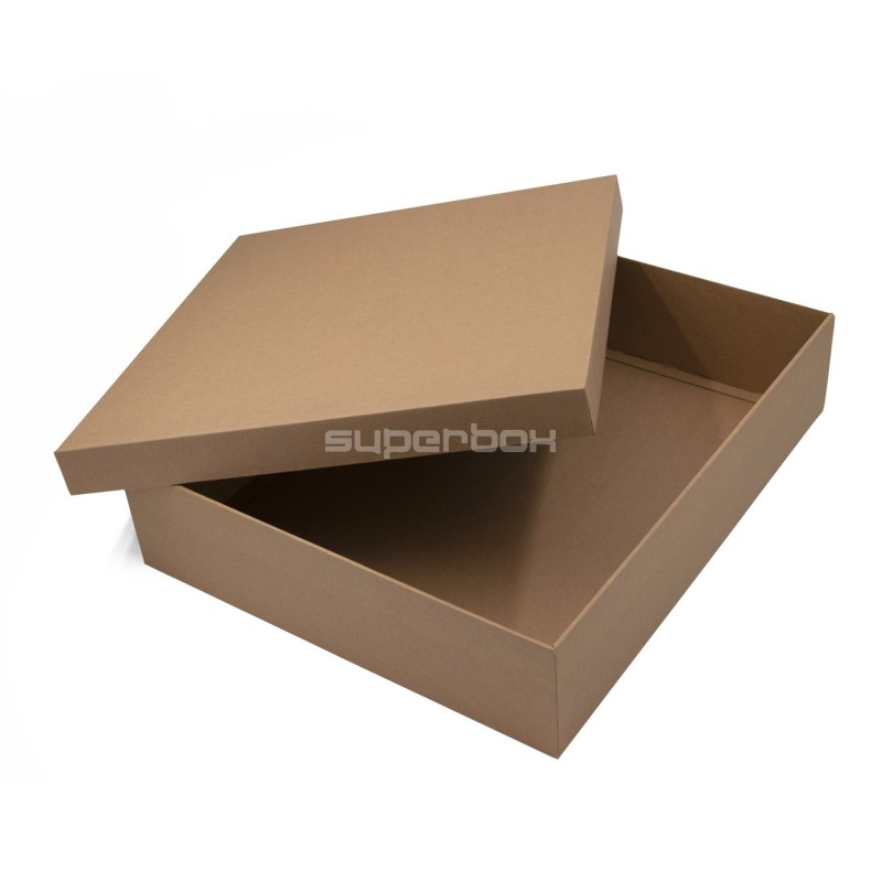 Sehr große schöne braune rechteckige Geschenkbox mit Deckel