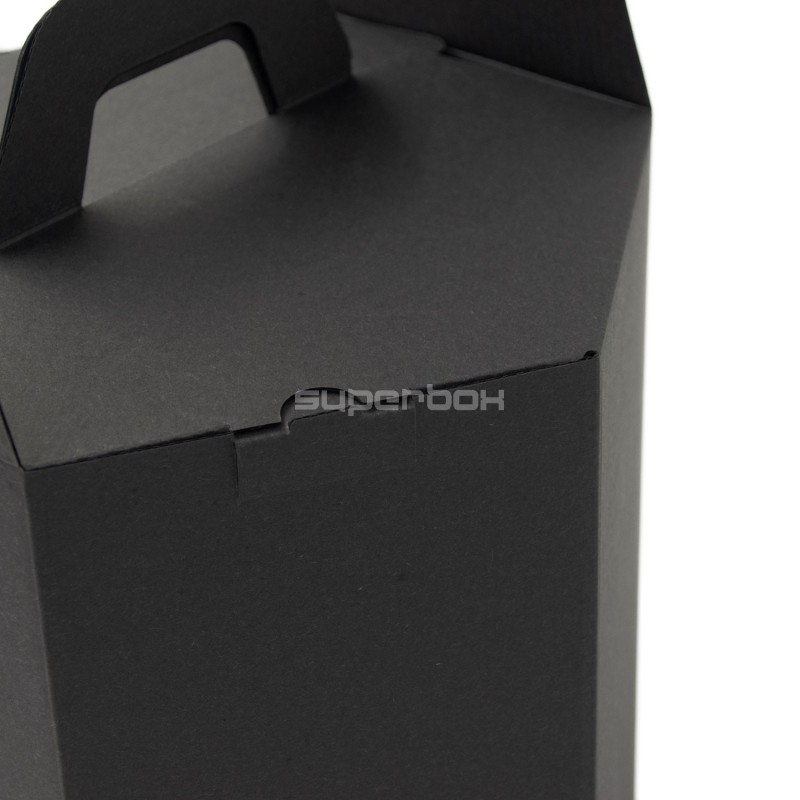 Schwarze Geschenkbox für litauischen Baumkuchen, 240 mm Höhe