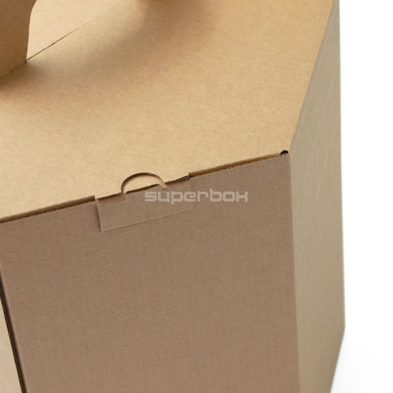 Braune Geschenkbox für litauischen Baumkuchen, 240 mm Höhe