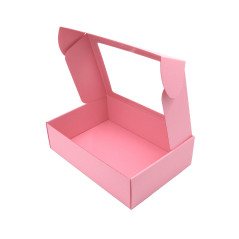 Rosa A4-Geschenkbox mit Fenster