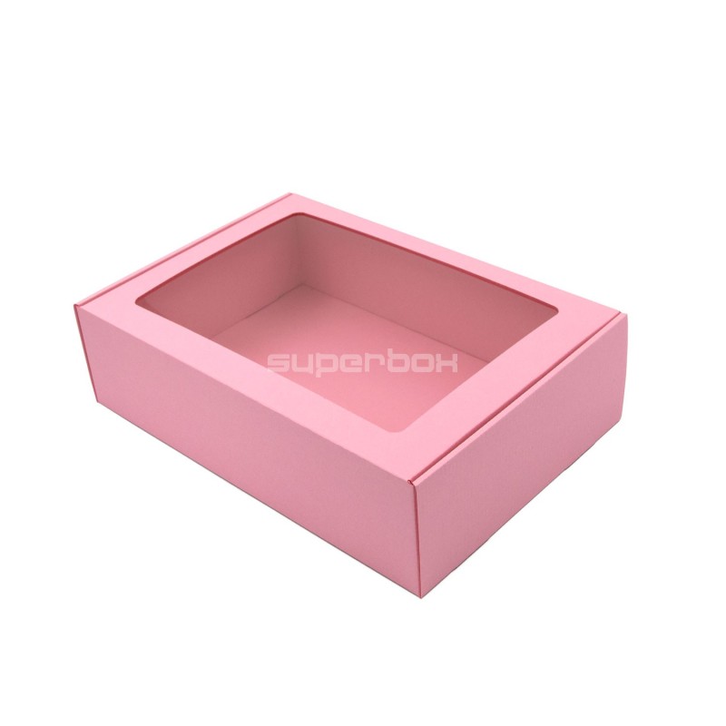 Pink A4 Size Gift Box with Window Pink A4 Size Gift Box with Window
