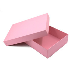 Mehrzweck rosa Basis-Deckel-Geschenkbox, 8,5 cm Tiefe