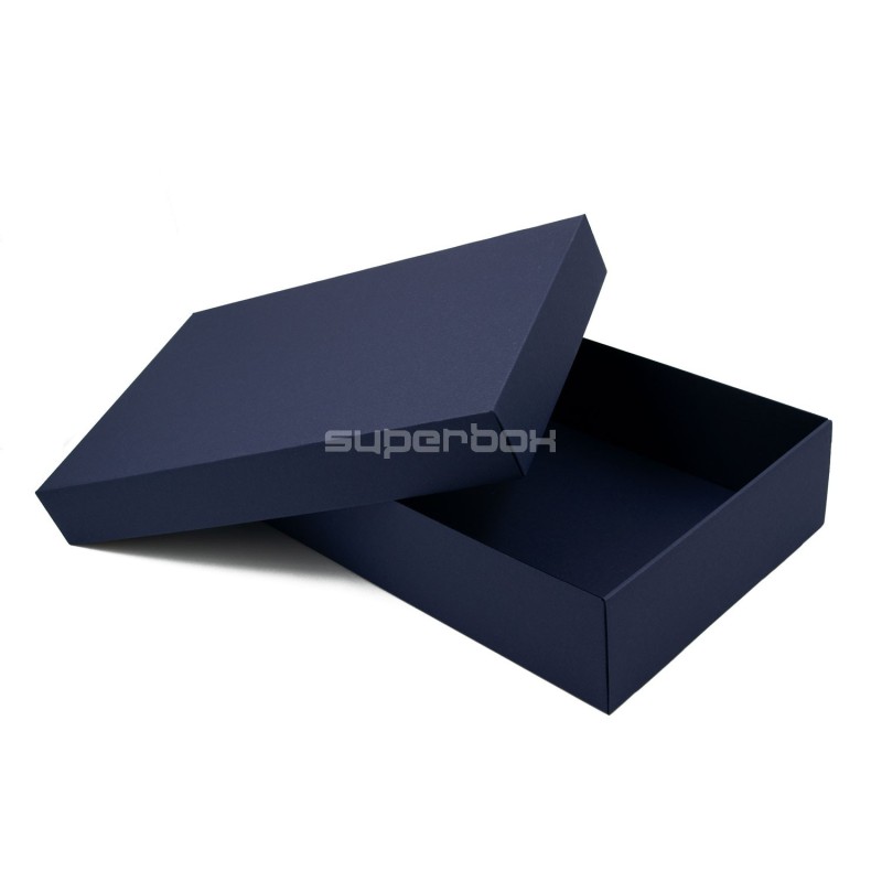 Mehrzweck dunkelblaue Basis-Deckel-Geschenkbox, 8,5 cm Tiefe