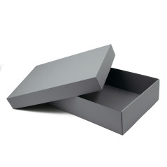 Mehrzweck graue Basis-Deckel-Geschenkbox, 8,5 cm Tiefe