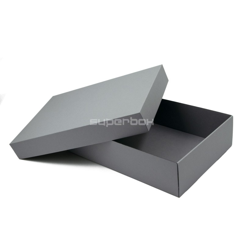 Mehrzweck graue Basis-Deckel-Geschenkbox, 8,5 cm Tiefe