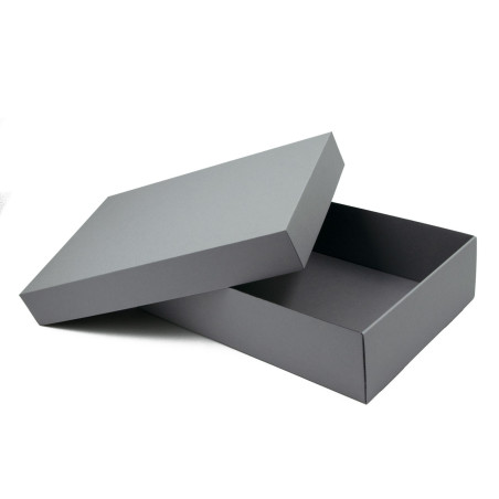 Mehrzweck graue Basis-Deckel-Geschenkbox, 8,5 cm Tiefe