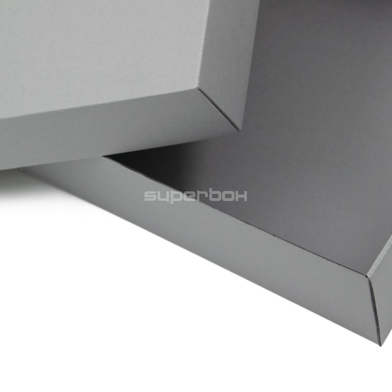 Mehrzweck graue Basis-Deckel-Geschenkbox, 8,5 cm Tiefe