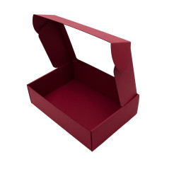 Kirschrote A4-Geschenkbox mit Fenster