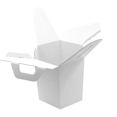 Weiße Geschenkbox für litauischen Baumkuchen, 240 mm Höhe