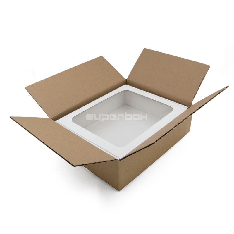 Elegante dunkelblaue Geschenkbox für 3 Flaschen