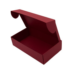 Verlängerte kirschrote Geschenkbox für Flasche