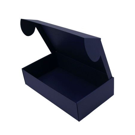 Verlängerte marineblaue Geschenkbox für Flasche