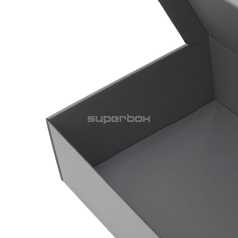 Graue Geschenkbox für Flasche