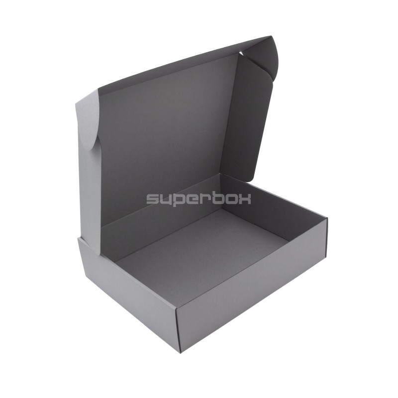Graue Geschenkbox für 3 Flaschen