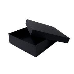 Große schwarze quadratische Geschenkbox, Höhe 10 cm