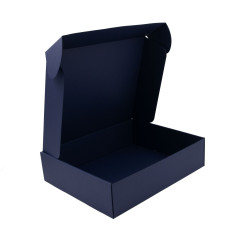 Elegante dunkelblaue Geschenkbox für 3 Flaschen