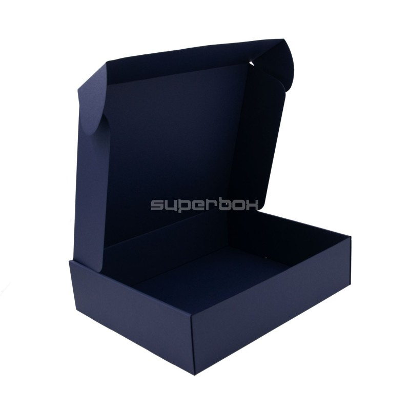 Elegante dunkelblaue Geschenkbox für 3 Flaschen