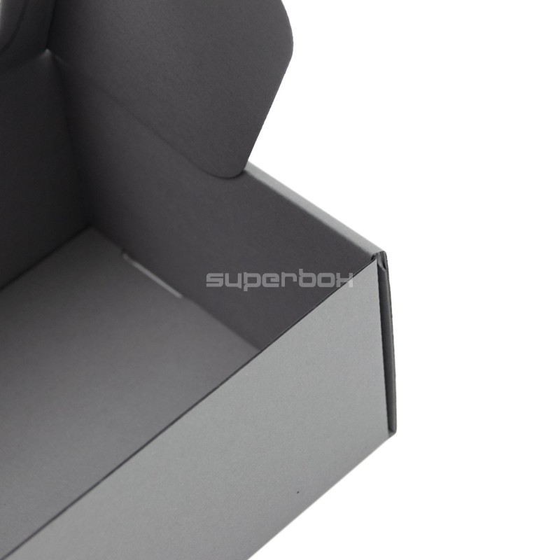 Graue A5-Geschenkbox mit klarem Fenster