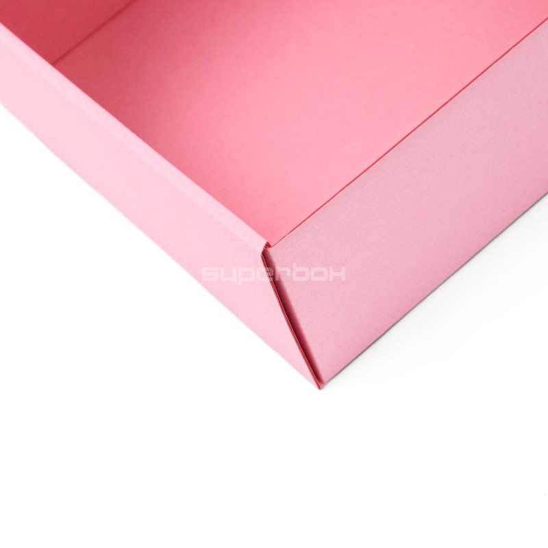 Rosa Box mit PVC-Fenster zum Verpacken von Sauce-Gläsern