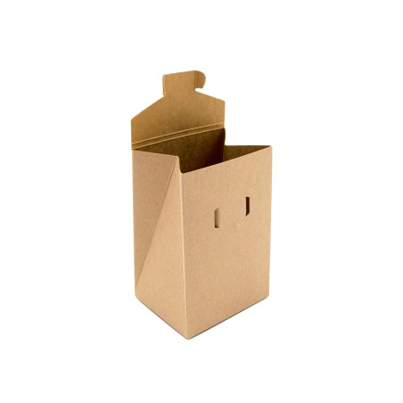 Natürliche braune dreieckige Box aus KRAFT-Karton, 12 cm hoch