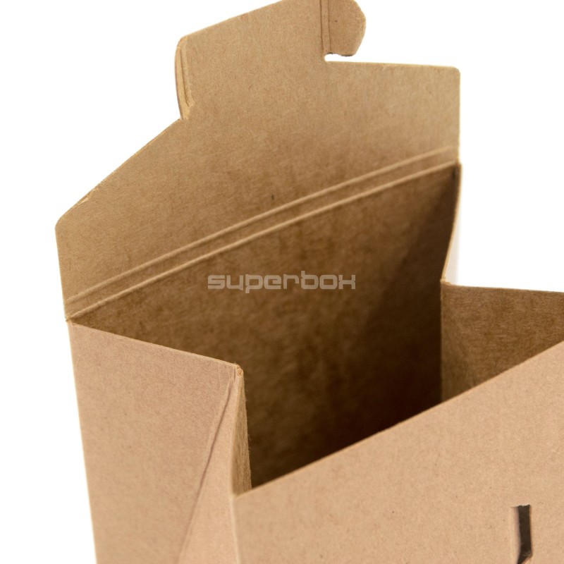 Natürliche braune dreieckige Box aus KRAFT-Karton, 12 cm hoch