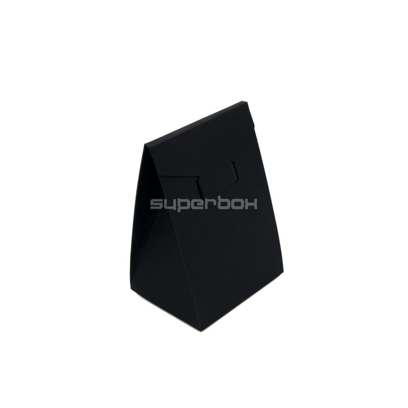 Kleine schwarze dreieckige Box für Schmuckverpackung, 12 cm hoch