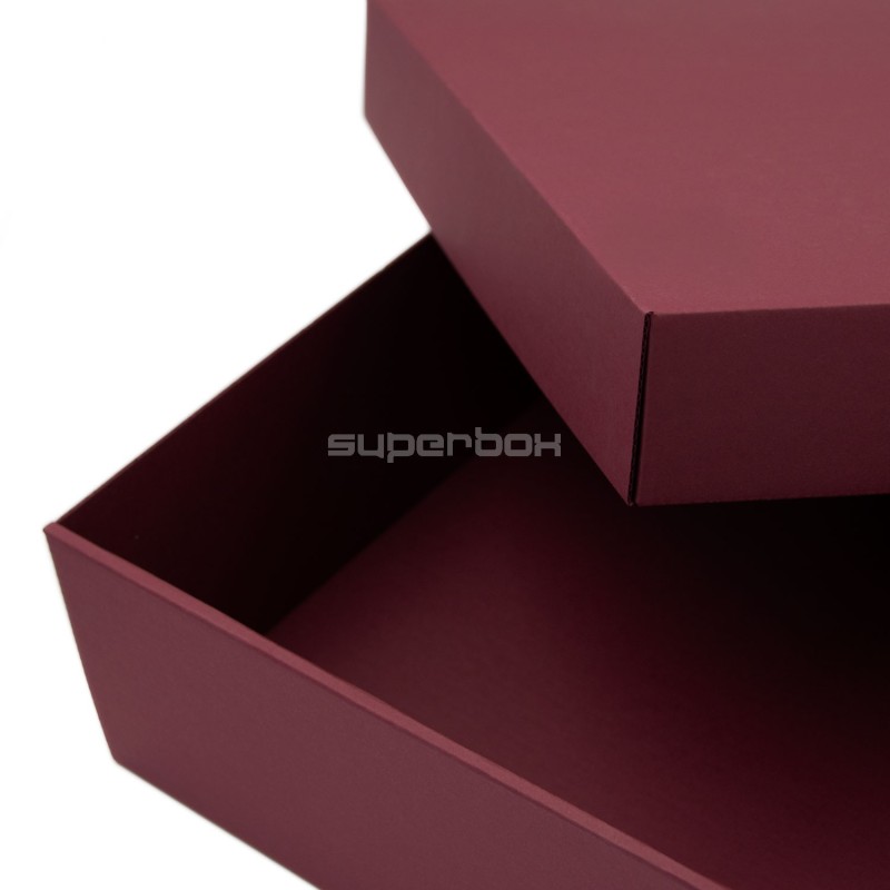 Große weinrote quadratische Geschenkbox, Höhe 10 cm