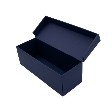 Horizontale Klappdeckel-Box dunkelblau