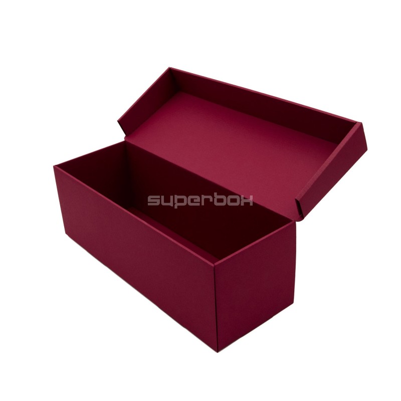 Horizontale Klappdeckel-Box kirschrot