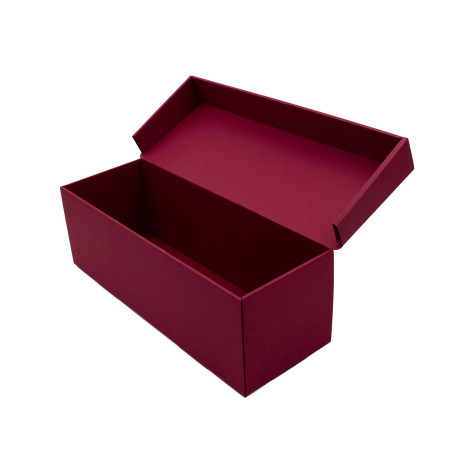 Horizontale Klappdeckel-Box kirschrot
