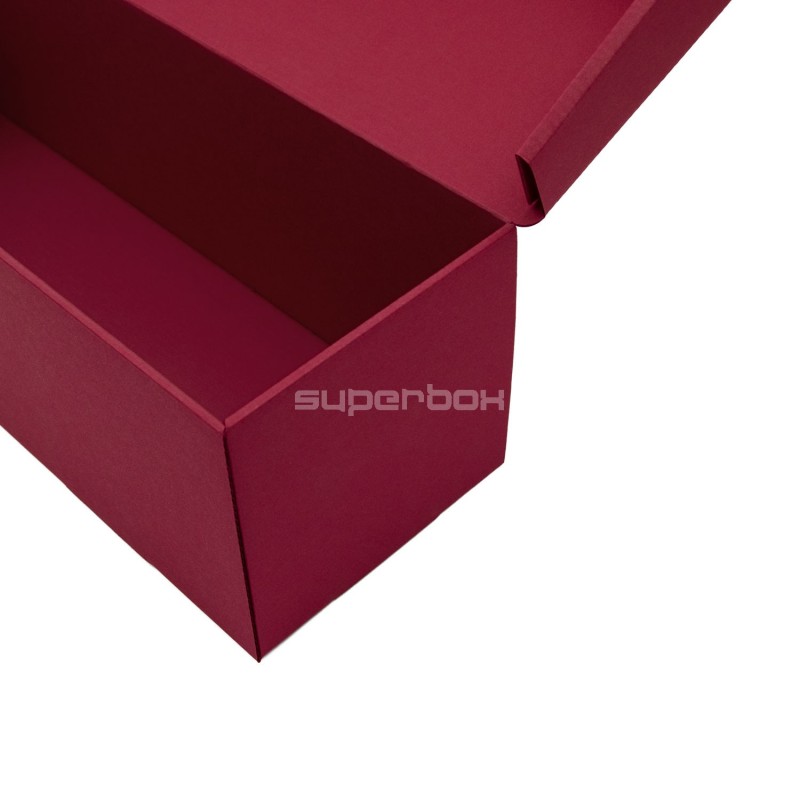 Horizontale Klappdeckel-Box kirschrot
