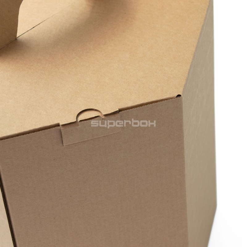 Braune Geschenkbox für litauische Baumkuchen, 50 cm Höhe