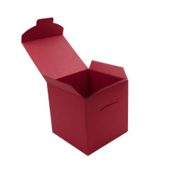 Kirschrote große würfelförmige Box