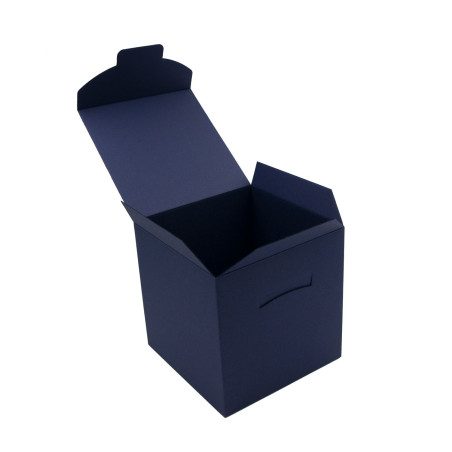 Große marineblaue würfelförmige Box für Firmengeschenke