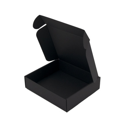 Schwarze niedrige Geschenkbox