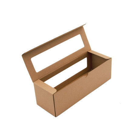 Kleine ökologische braune Box für drei Gläser