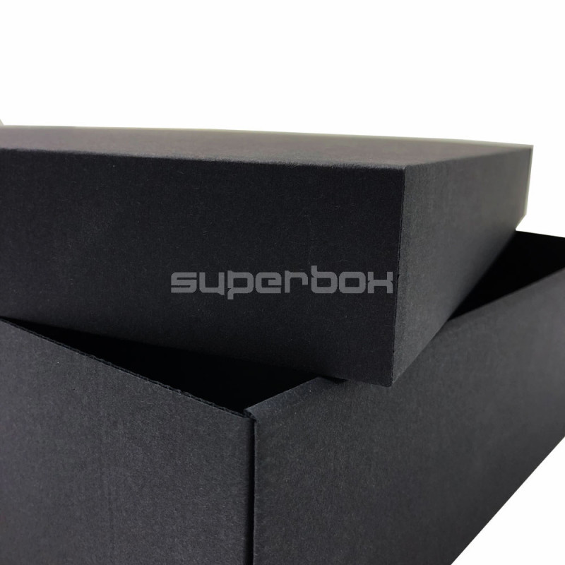 Große schwarze quadratische Geschenkbox, 14 cm hoch