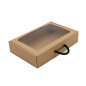 Brown Gift Box - Suitcase with Window and Textile Handle Brown Gift Box - Suitcase with Window and Textile Handle