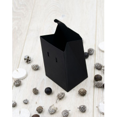 Kleine schwarze dreieckige „Thank you“-Box, 12 cm hoch