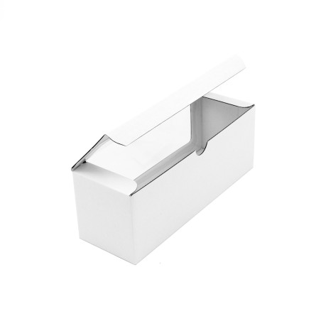 Original weiße Geschenkbox für drei Gläser mit PVC-Fenster