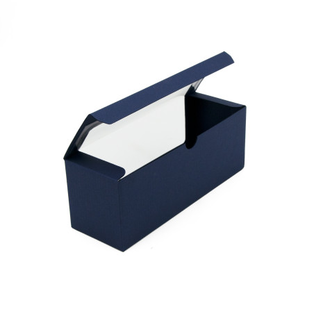 Marineblaue Geschenkbox für drei Gläser