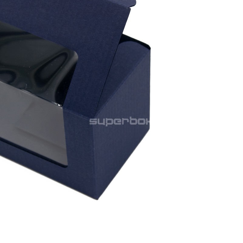 Marineblaue Geschenkbox für drei Gläser