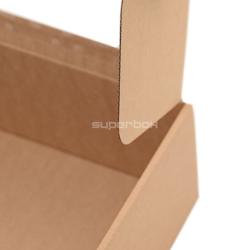 Natürliche braune Box mit Fenster, 11 cm hoch
