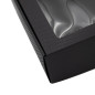Schwarze Verlängerte Box mit Fenster | 340x195x85 mm | Superbox