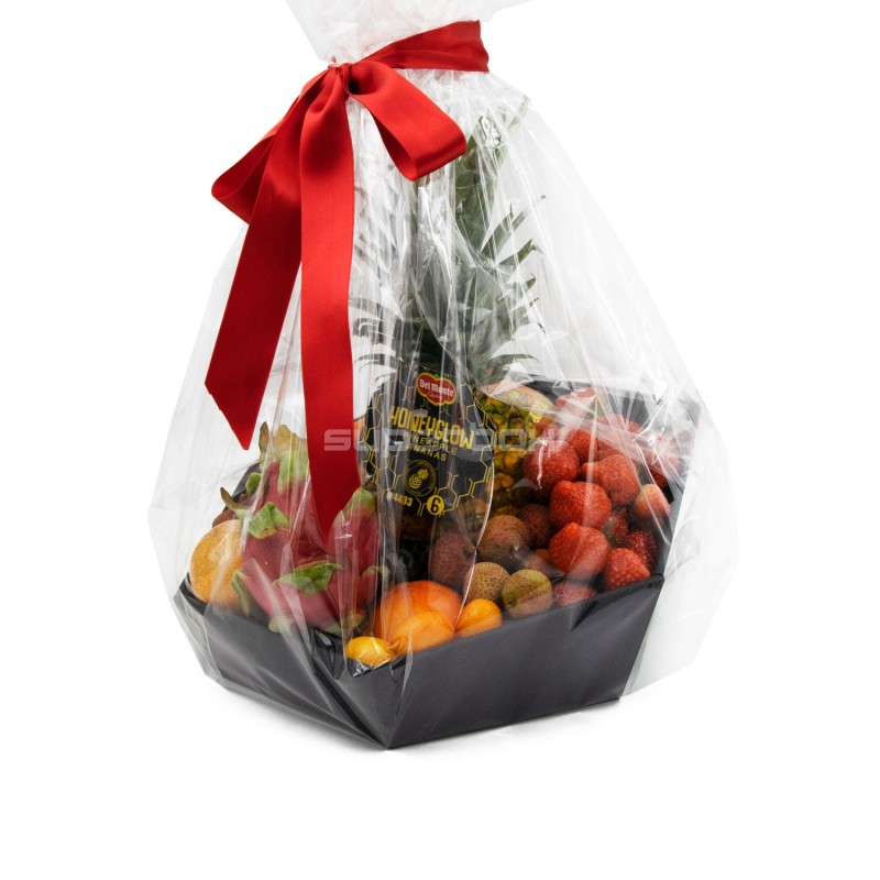 Großes schwarzes offenes Wellentablett für Obst