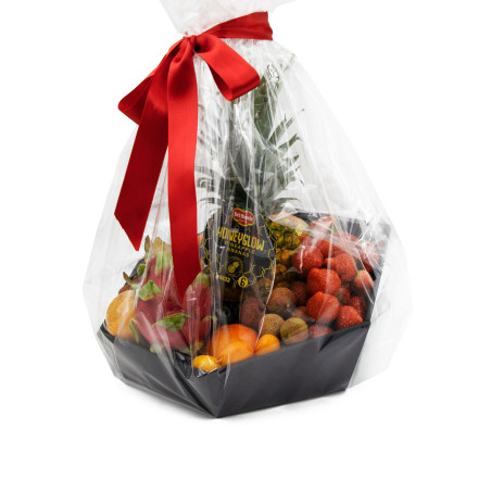 Großes schwarzes offenes Wellentablett für Obst